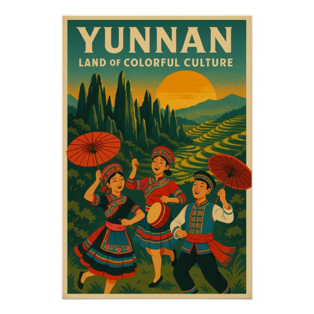 Yunnan – Land of Colourful Culture Poster (Front)