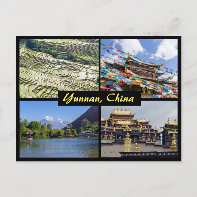 Yunnan Landmarks - China Postcard (Front)