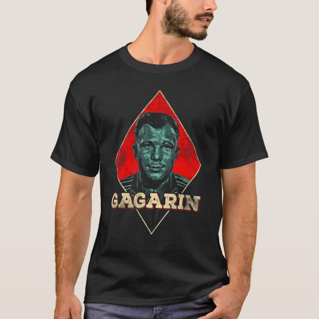 Yuri Gagarin Cosmonaut Astronaut First Space Sovie T-Shirt (Front)