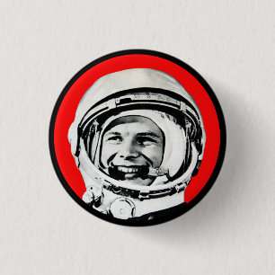 Yuri Gagarin - Soviet Hero & Cosmonaut 1 Inch Round Button