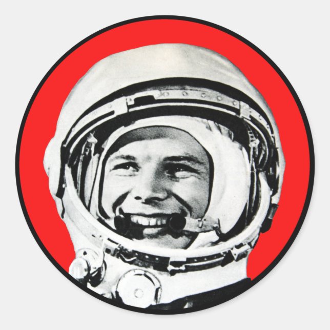 Yuri Gagarin - Soviet Hero & Cosmonaut Classic Round Sticker (Front)