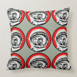 Yuri Gagarin - Soviet Hero & Cosmonaut Throw Pillow
