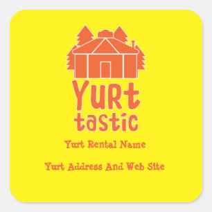 Yurt Living And Vacations  T-Shirt Square Sticker