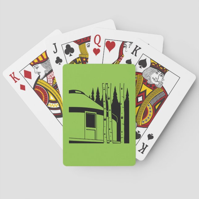 Yurt Living In Nature Playing Cards (Back)