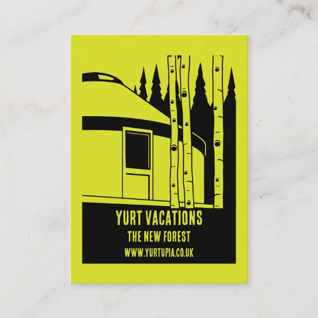Yurt Vacation Rentals Business Card (Front)