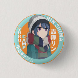 Yuru Camp Badge - Laid Back Camping 1 Inch Round Button
