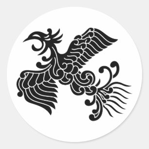 Yusoku Phoenix Classic Round Sticker