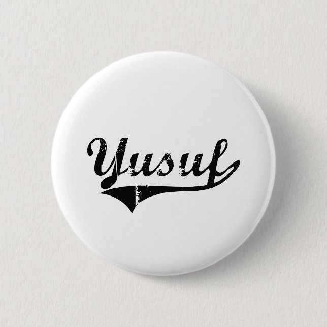 Yusuf Classic Style Name 2 Inch Round Button (Front)