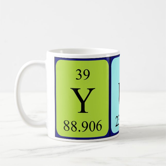 Yuta nom de table périodique mug (Gauche)