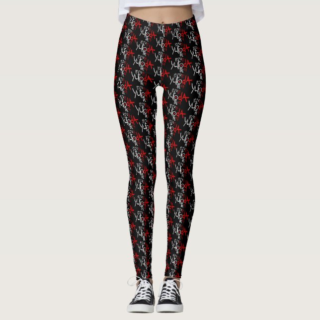 Yuto-da Leggings [Blk - Coloured] (Front)