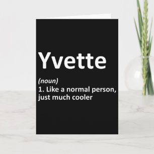 Yvette Definition Personalized Name Funny Birthday Card