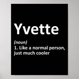 Yvette Definition Personalized Name Funny Birthday Poster