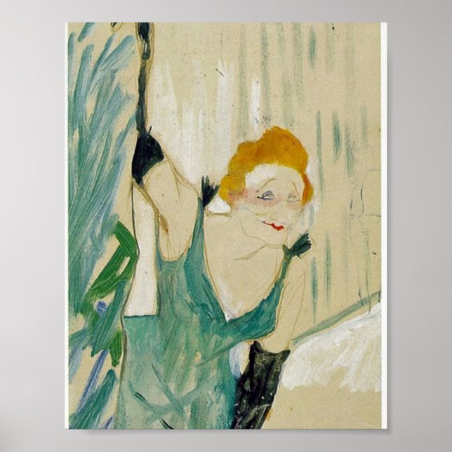 Yvette Guilbert by Henri de Toulouse-Lautrec Poster (Front)