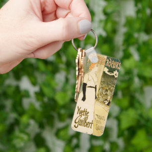 Yvette Guilbert by Theophile Alexandre Steinlen Keychain