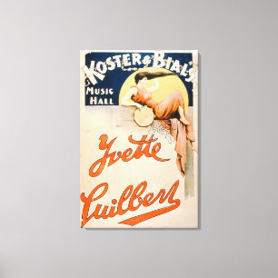 'Yvette Guilbert (c.1869-1944) at Koster and Bial' Canvas Print