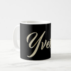 Yvette white Handwriting Tasse Kaffeetasse Coffee Mug