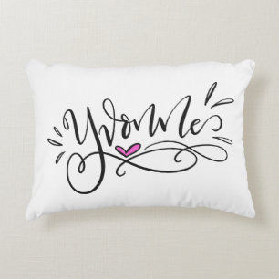 Yvonne, Hand Lettered Accent Pillow