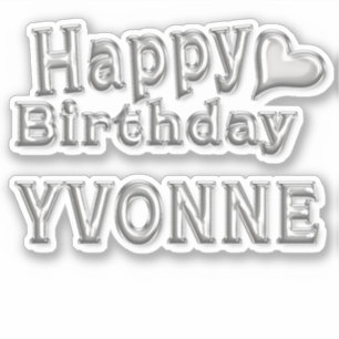Yvonne Happy Birthday Autocollants