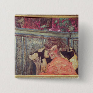 Yvonne Printemps and Sacha Guitry c.1912 2 Inch Square Button