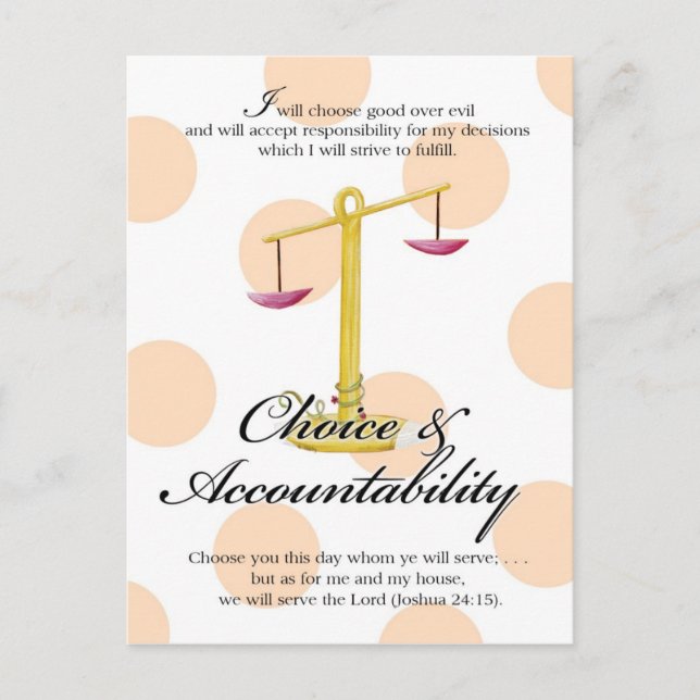 YW Value Card -Choice and Accountability (Front)