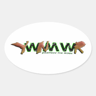 YWNMWR ¢haYng3 th3 Kod3 Oval Sticker