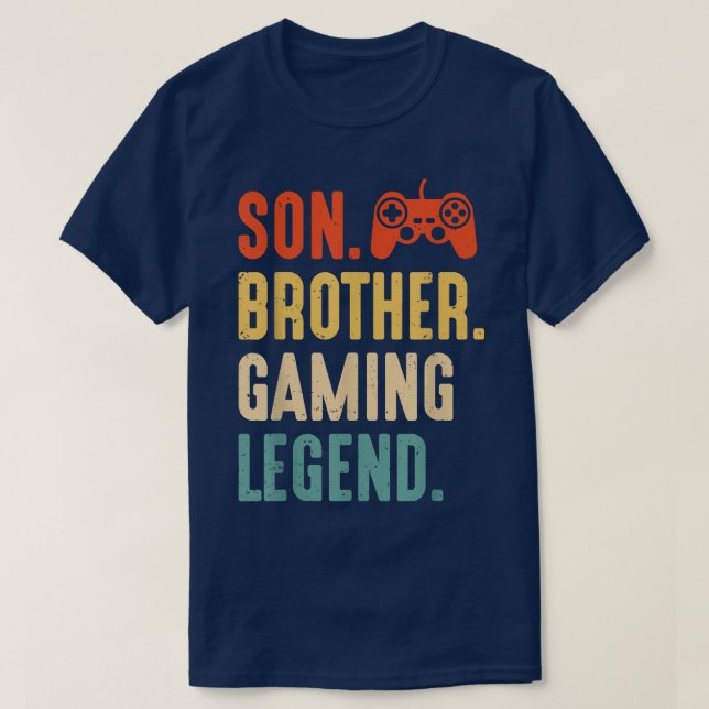 Yy5V Retro Video Game Legend Gaming Lover Brother  T-Shirt (Design Front)