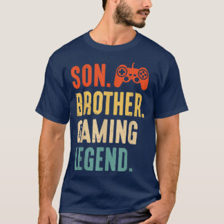 Yy5V Retro Video Game Legend Gaming Lover Brother  T-Shirt