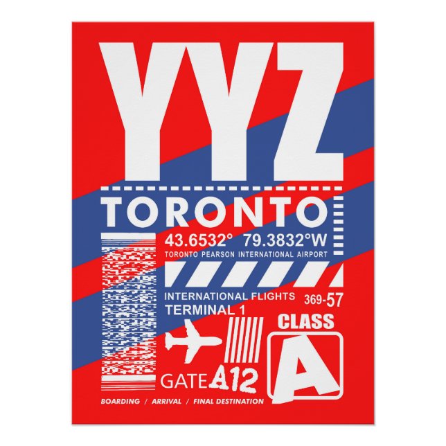 YYZ Toronto Airport Poster (Front)