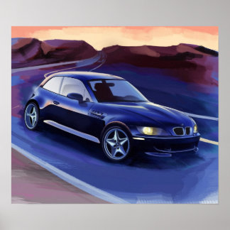 z3 coupe illustration poster