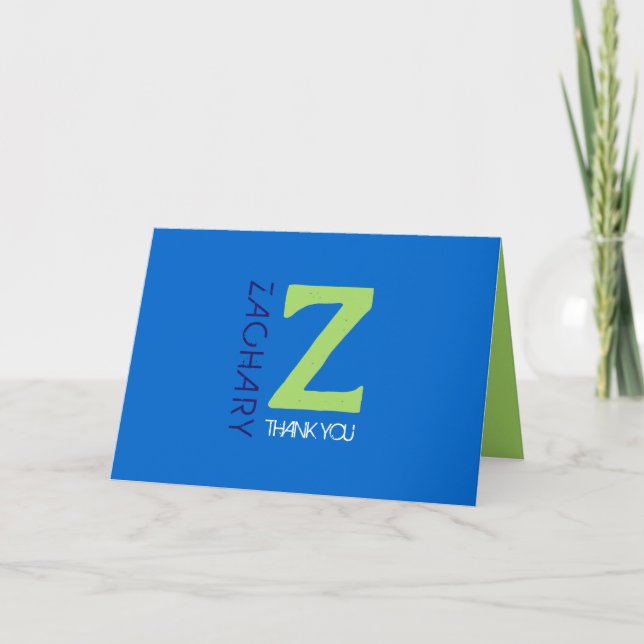 Z Collection initiale Barre Mitzvah Carte de remer (Devant)