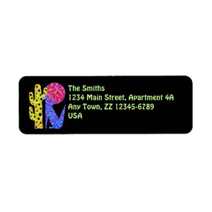 Z Coloré bleu Coyote Wolf Art