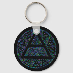 Z Colourful New Age Platos Air Sign Triad Keychain