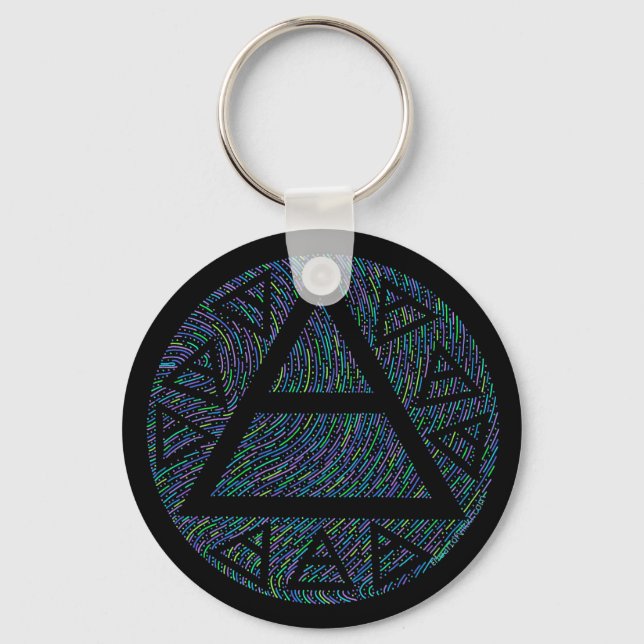 Z Colourful New Age Platos Air Sign Triad Keychain (Front)