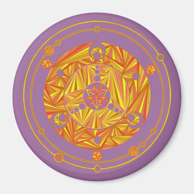 Z Cool Crop Circle Golden Yellow Magnet (Front)