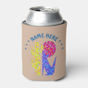 Z Coyote Wolf Colourful Southwestern Design Desert Can Cooler