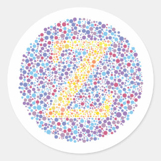 “Z” Eye Test Letter Classic Round Sticker