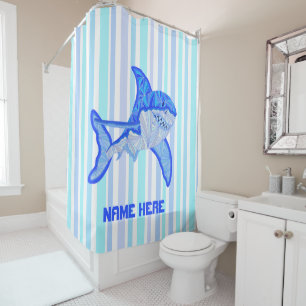 Z Great White Shark Colourful Sea Stripes