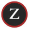 Z : Initial Z / Letter Z Modern Red Black Stickers