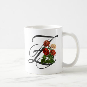 Z initial, Zinnia Coffee Mug