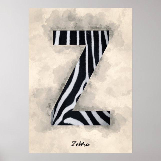 Z is For Zebra Poster (Front)