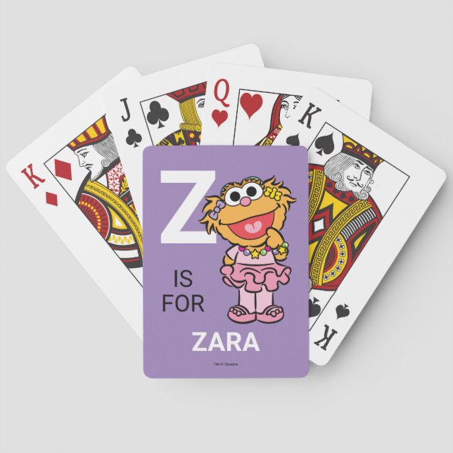 Z is for Zoe | Add Your Name Playing Cards (Back)