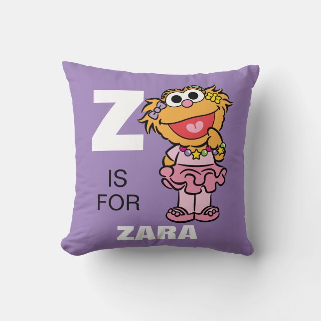 Z is for Zoe | Add Your Name Throw Pillow (Front)