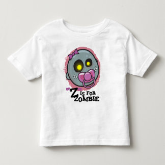 "Z" is for Zombie w/ Pacifier Girls Toddler T-Shir T-shirt