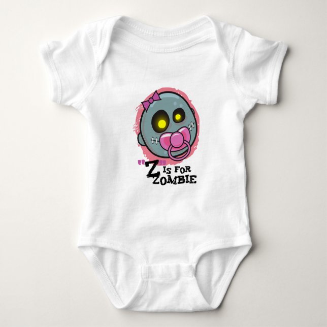 "Z" is for Zombie with Pacifier (girls) Creeper (Front)