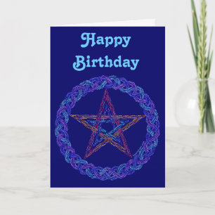 Z Magical Things Pentagram Wiccan Birthday Card