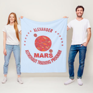 Z Mars The Red Planet Space Geek Solar System Fun Fleece Blanket