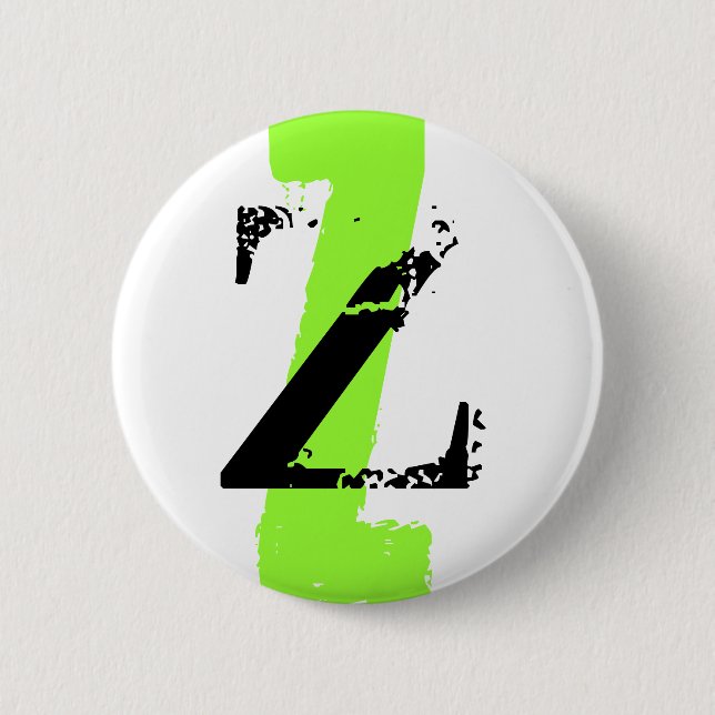 Z monogram 2 inch round button (Front)