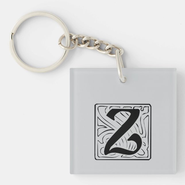 Z Monogramm schwarz Keychain (Front)