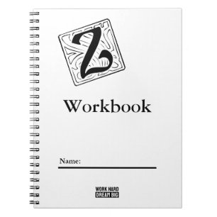 Z Monogramm Workbook black and white Notebook