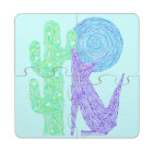 Z Purple Coyote Wolf Colourful Southwestern Design